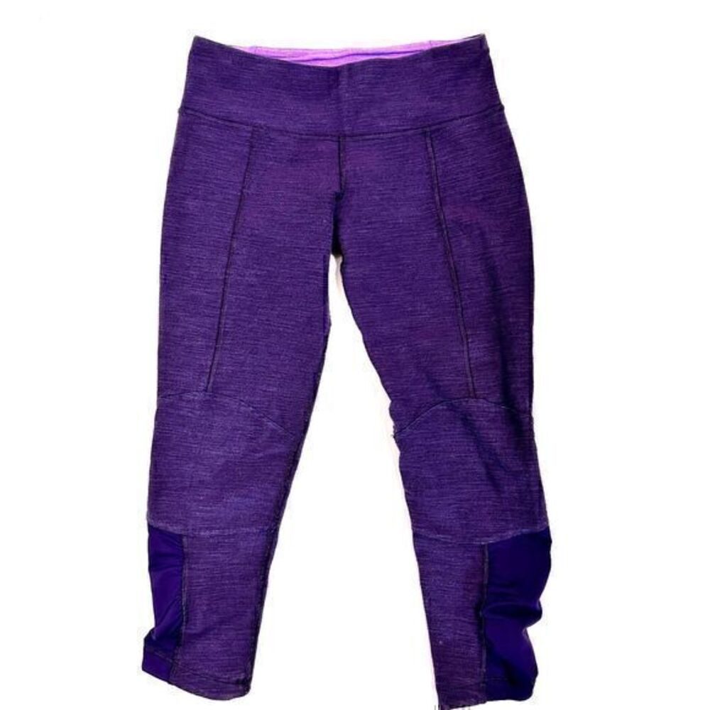 Lululemon Atheltica Purple Pink Capri Cinch Leggings‎ Size 4